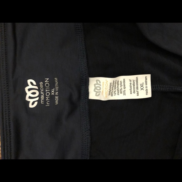 NWT Maurices In Motion 7/8 Length Navy Yoga Pants XXL - Picture 4 of 9